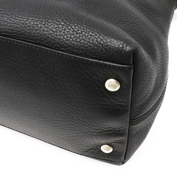 Gucci Soho Interlocking G Handbag Tassel Fringe Leather Black - Picture 3 of 8